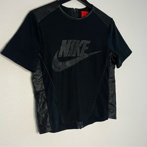 Nike Black Mesh Jersey SS Top Sz XS